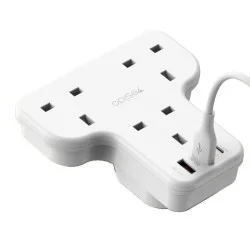 Yesido 2 Meter Power Socket - White